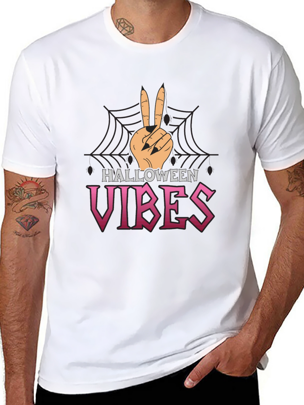 Halloween Vibes Peace Sign T-Shirt