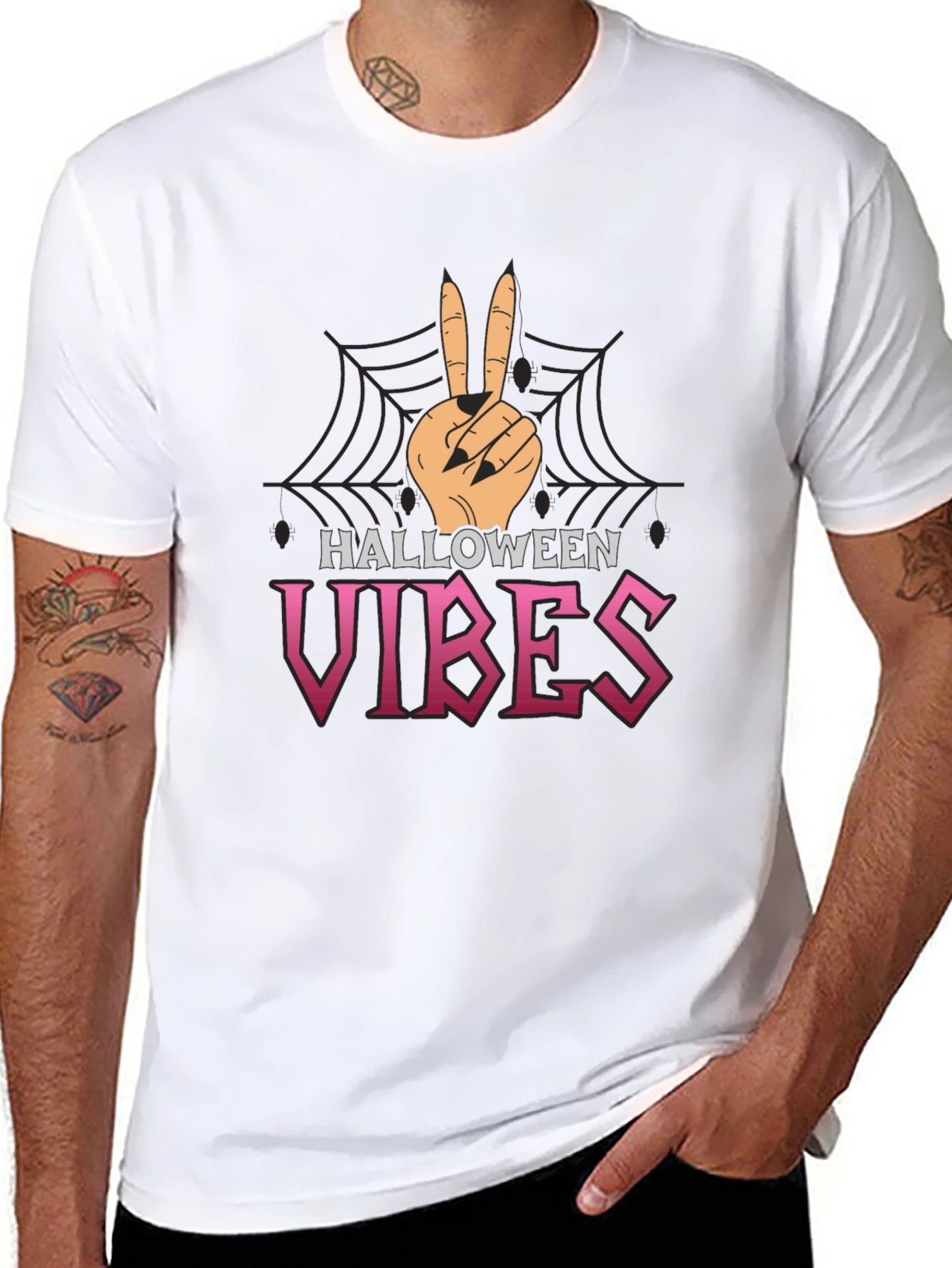 Halloween Vibes Peace Sign T-Shirt