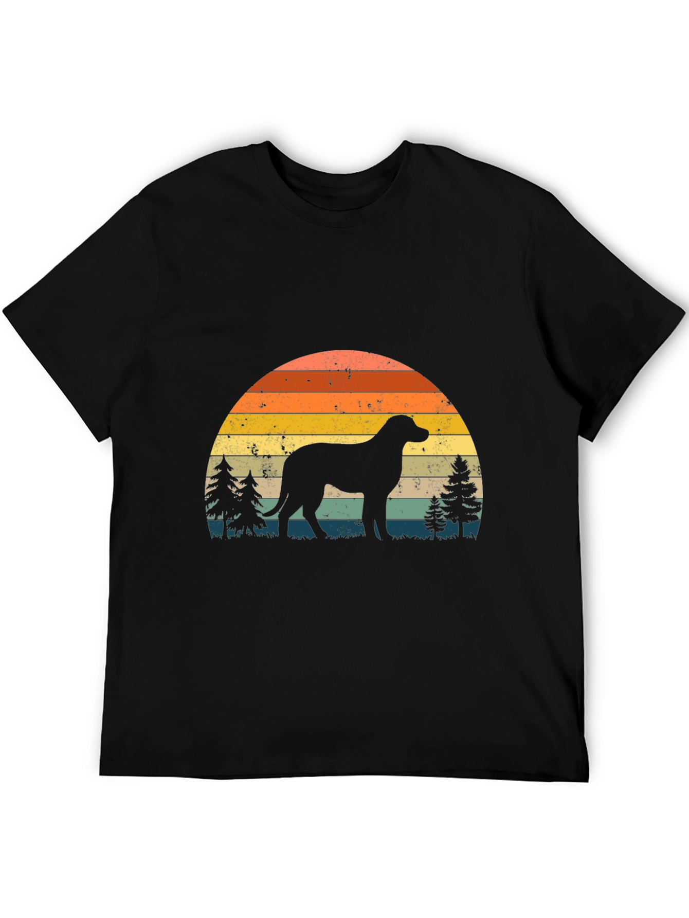 Retro Dog Silhouette Graphic Tee