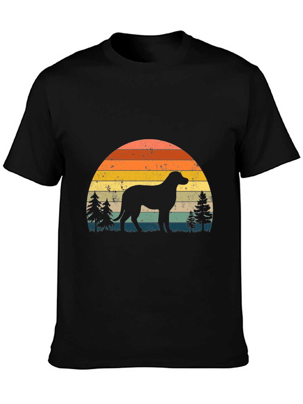 Retro Dog Silhouette Graphic Tee
