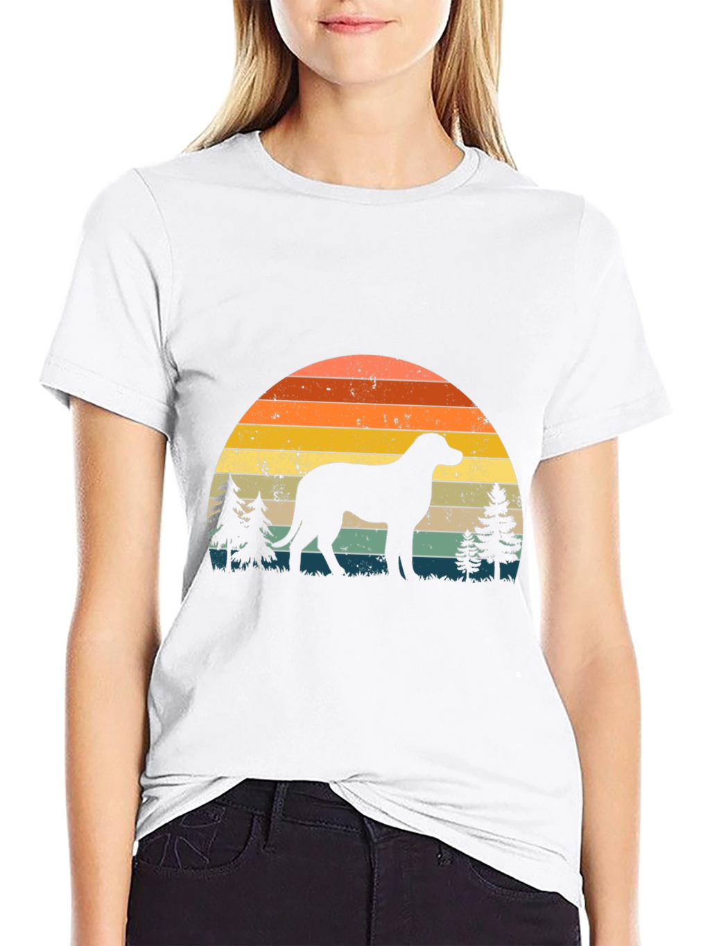 Retro Dog Silhouette Graphic Tee