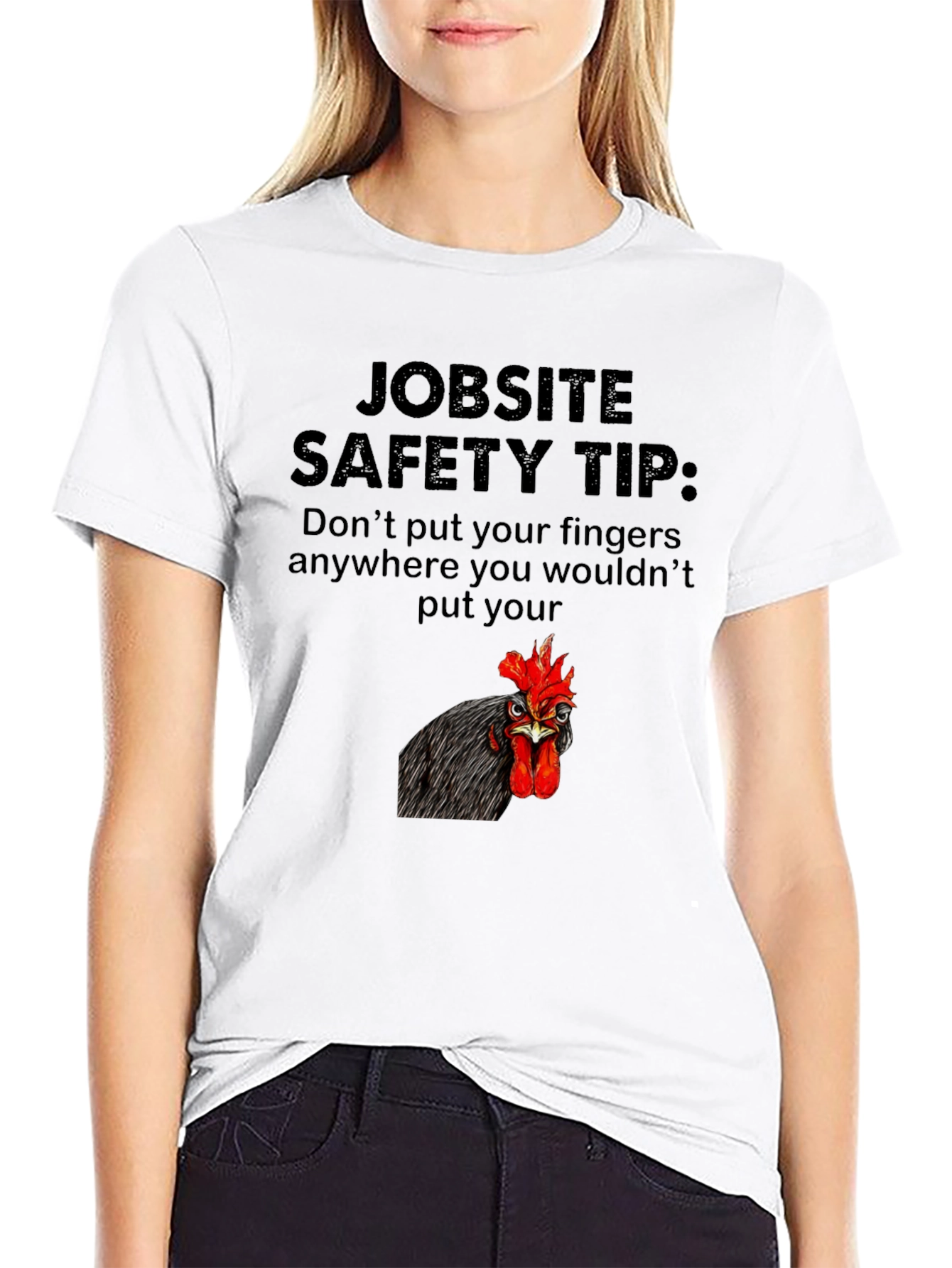 Jobsite Safety Tip Chicken Graphic Tee