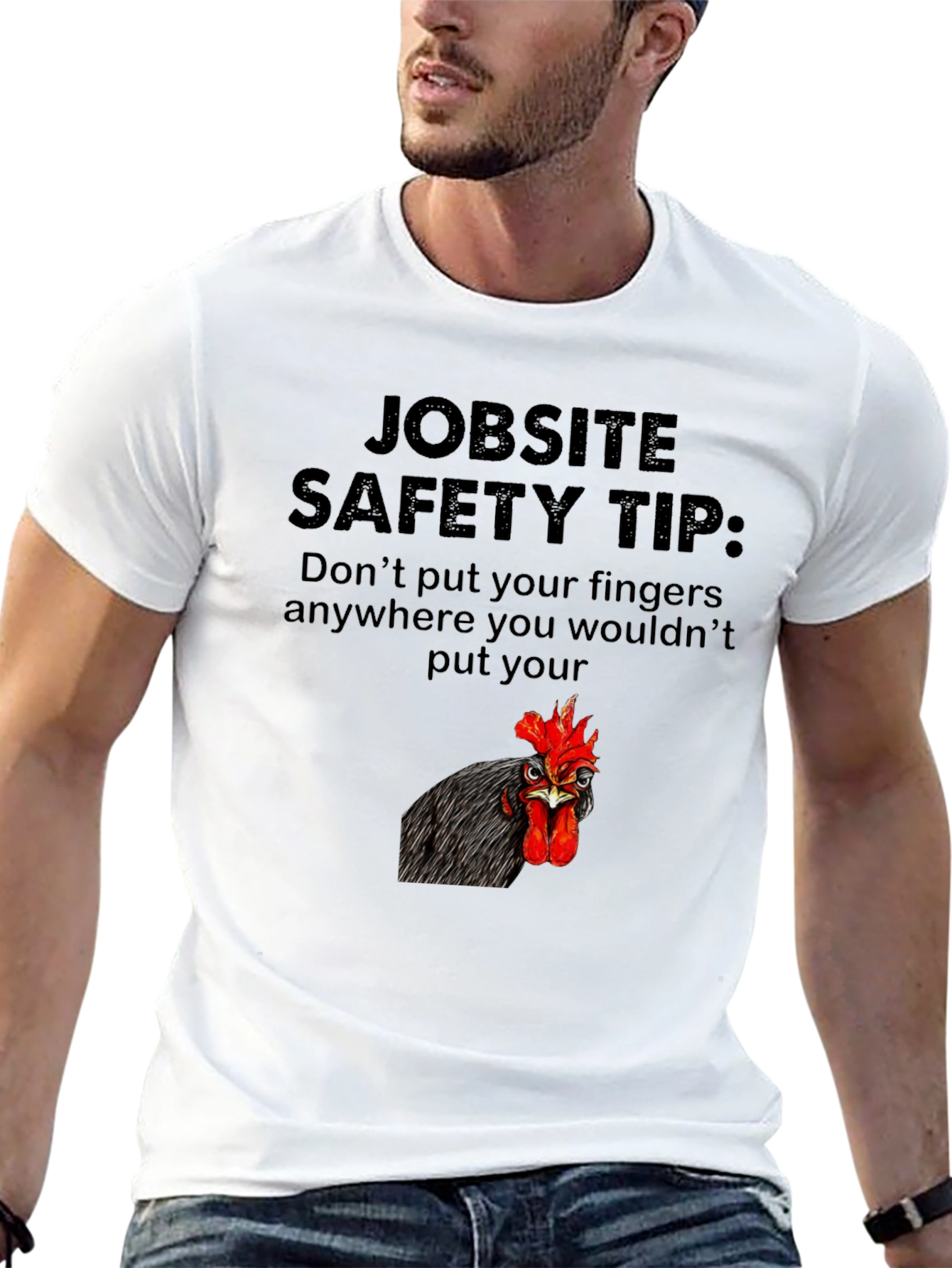 Jobsite Safety Tip Chicken Graphic Tee