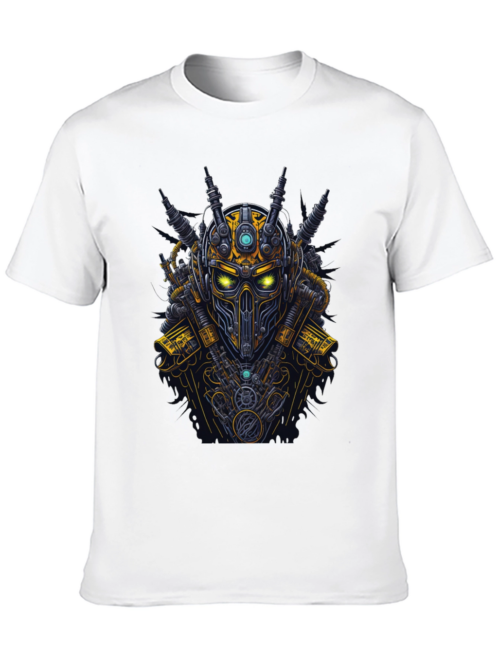 Steampunk Robot Graphic Tee - Black