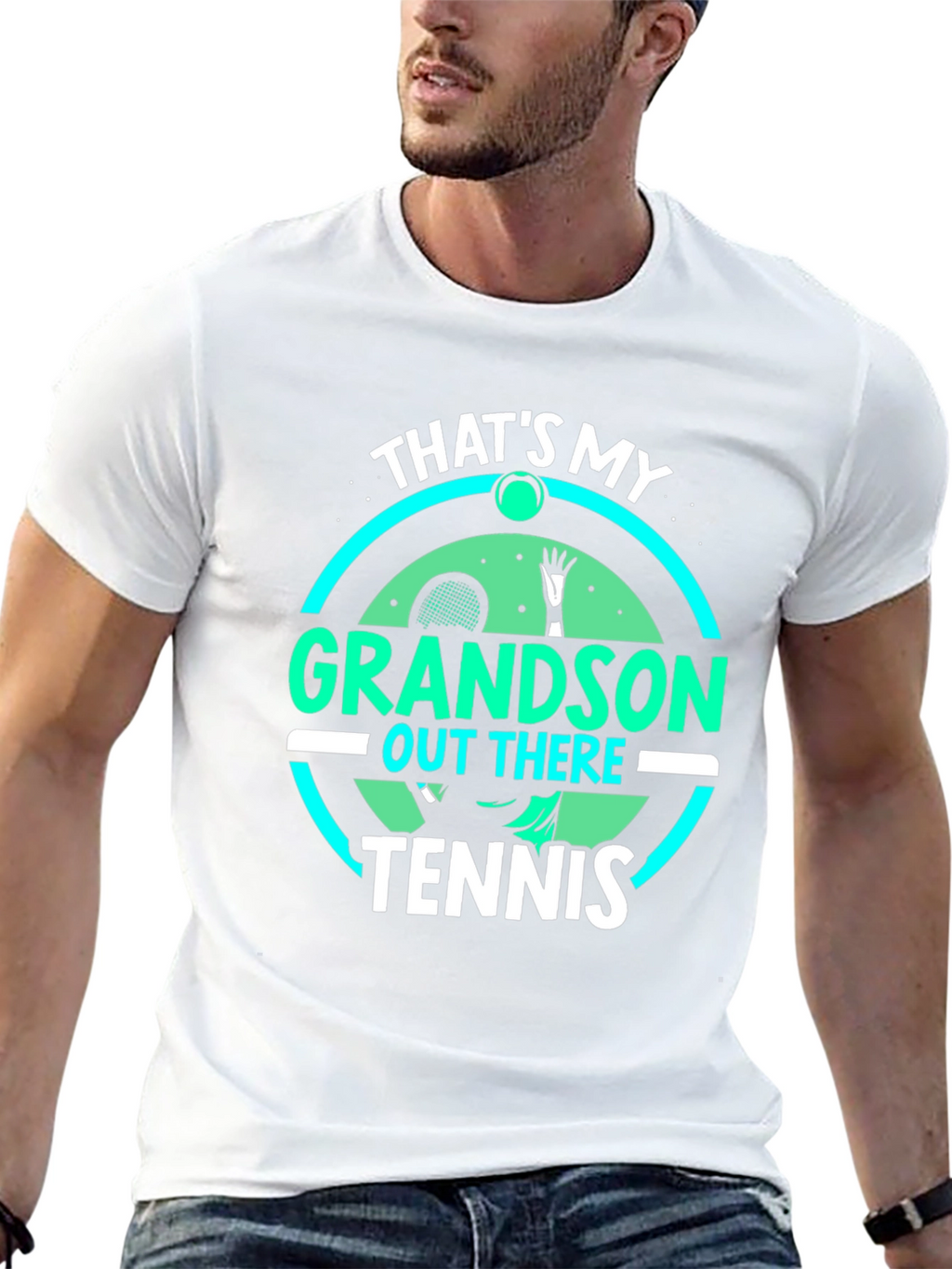 Thats My Grandson Tennis T-Shirt