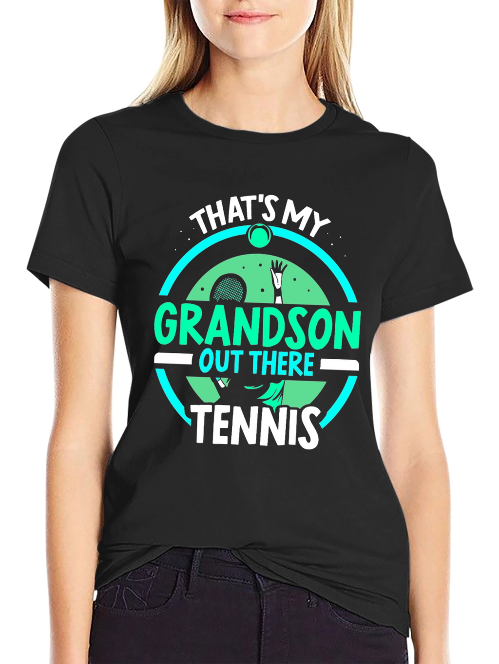 Thats My Grandson Tennis T-Shirt