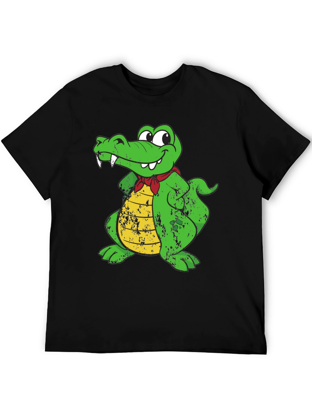 Funny Crocodile Cartoon Graphic Print T-Shirt