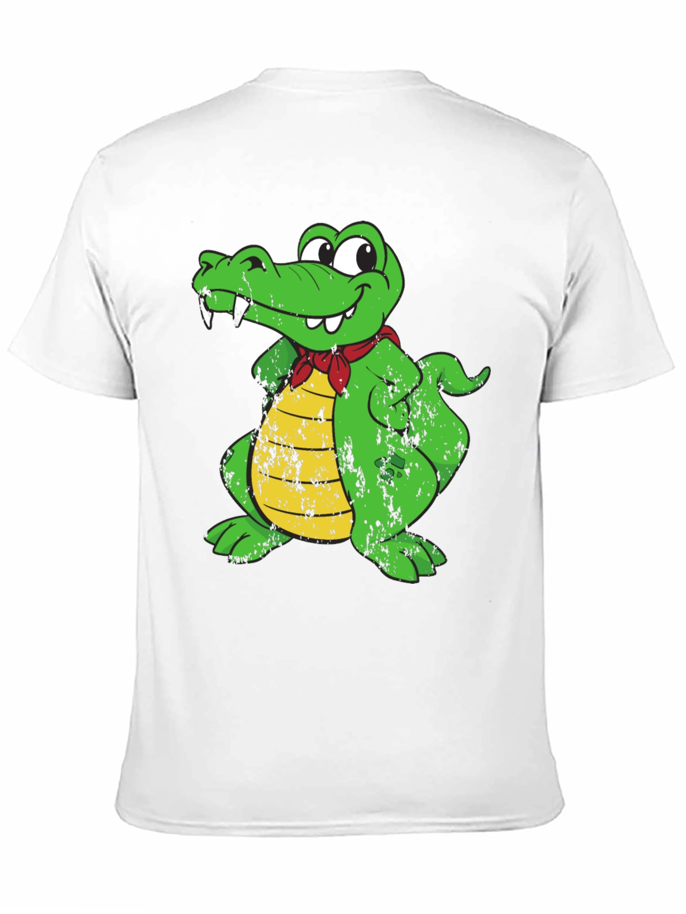 Funny Crocodile Cartoon Graphic Print T-Shirt