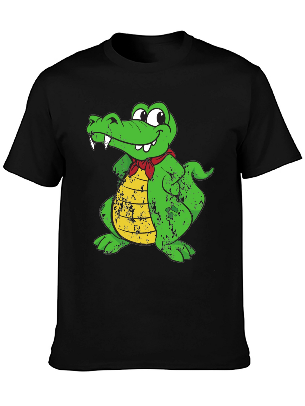 Funny Crocodile Cartoon Graphic Print T-Shirt