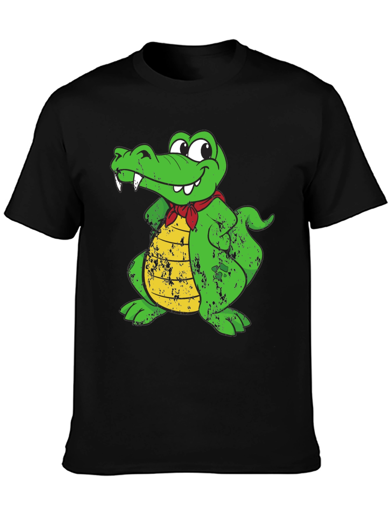 Funny Crocodile Cartoon Graphic Print T-Shirt