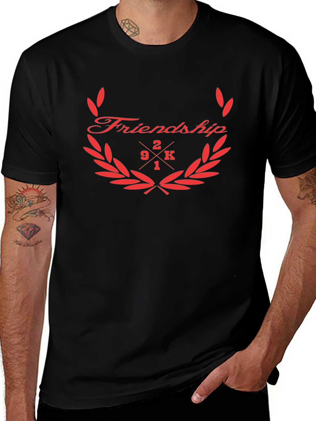 Friendship 2K1 Mens Black T-Shirt