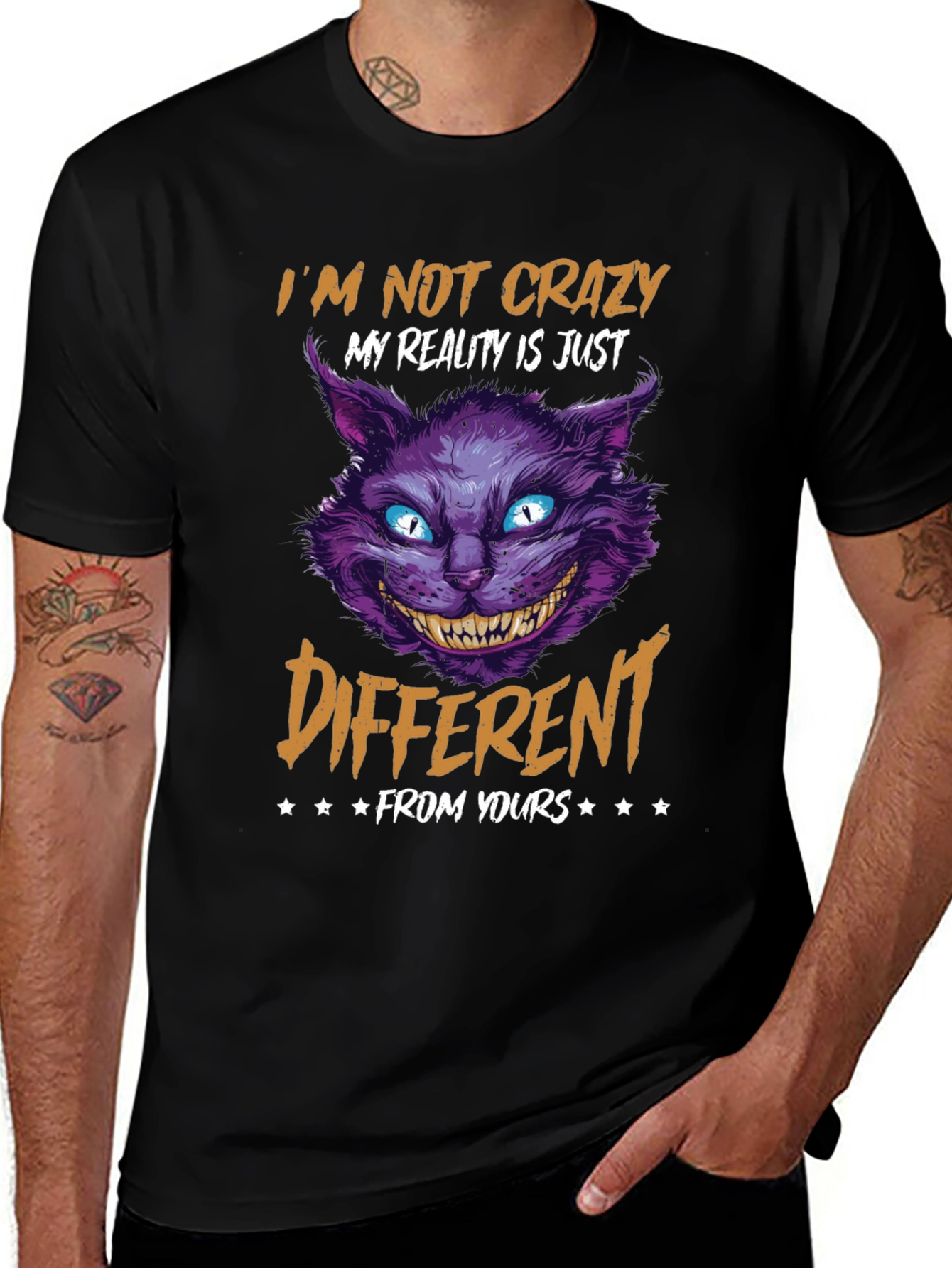 Crazy Cat T-Shirt - Alice in Wonderland Cheshire Cat Tee