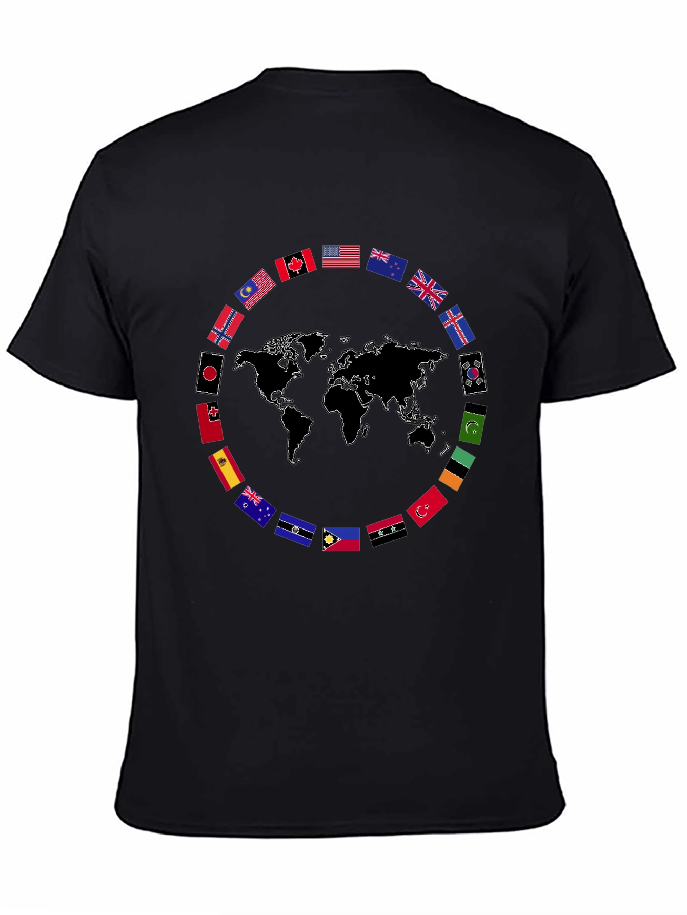 World Flags Graphic T-Shirt