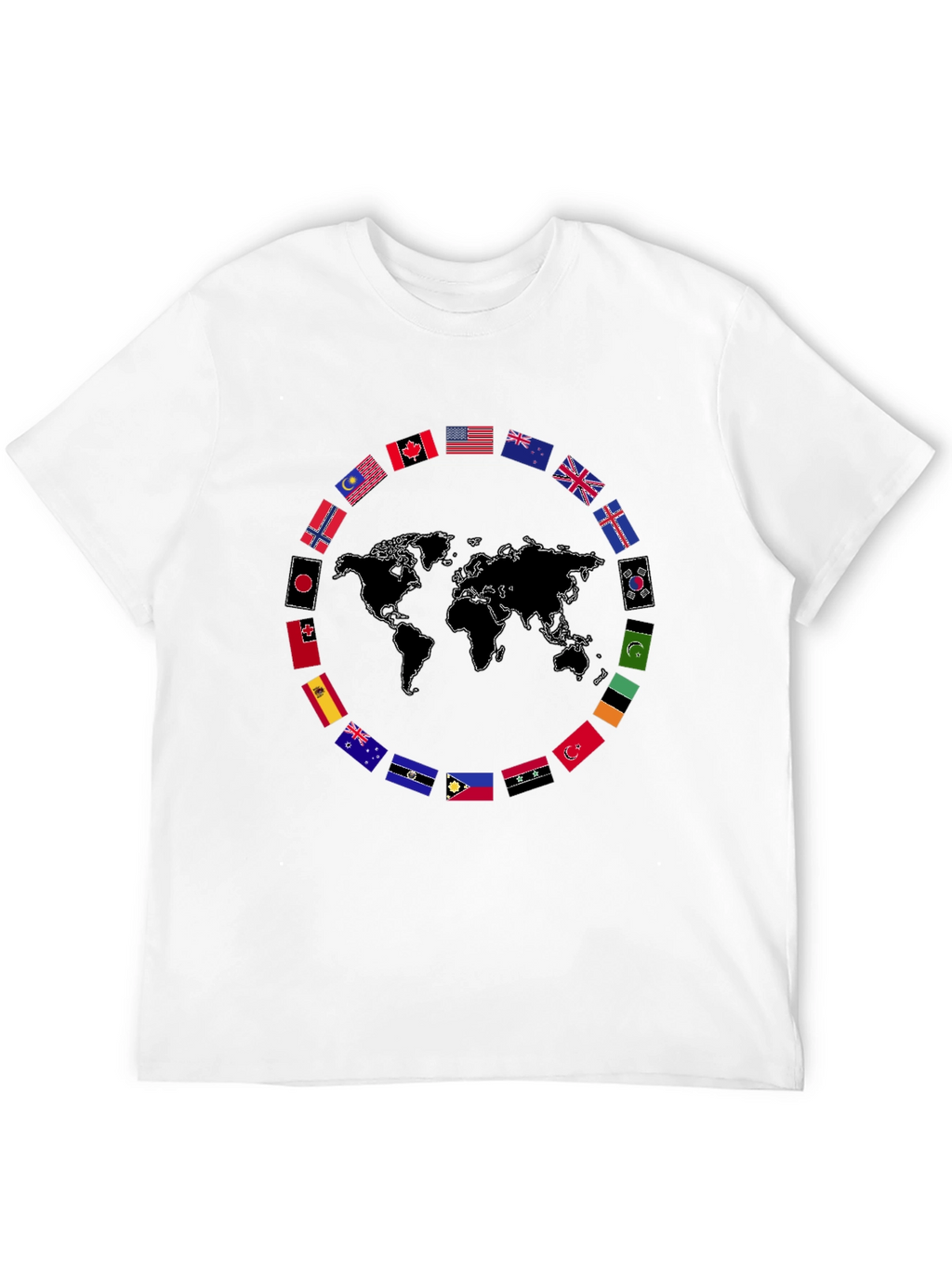 World Flags Graphic T-Shirt