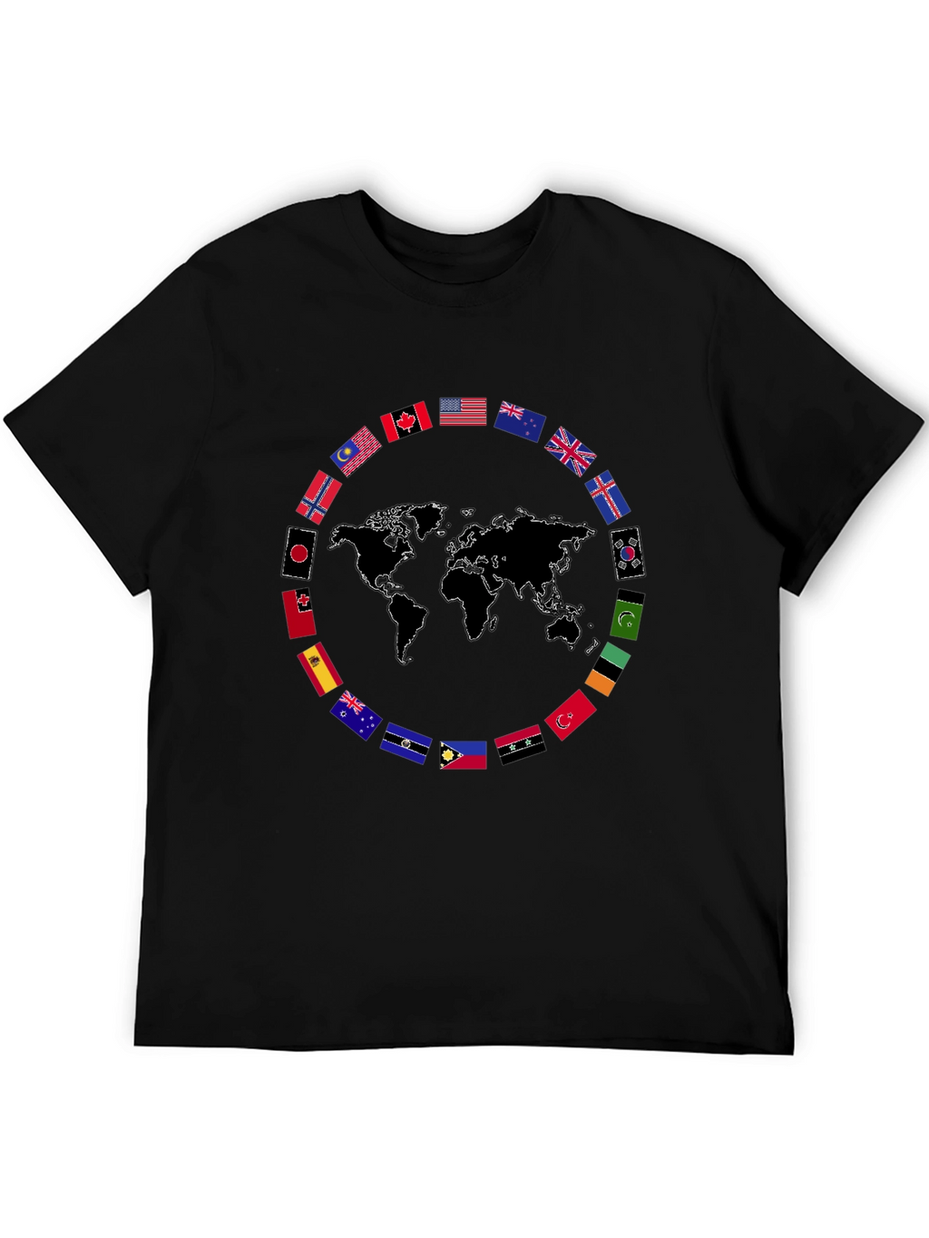 World Flags Graphic T-Shirt