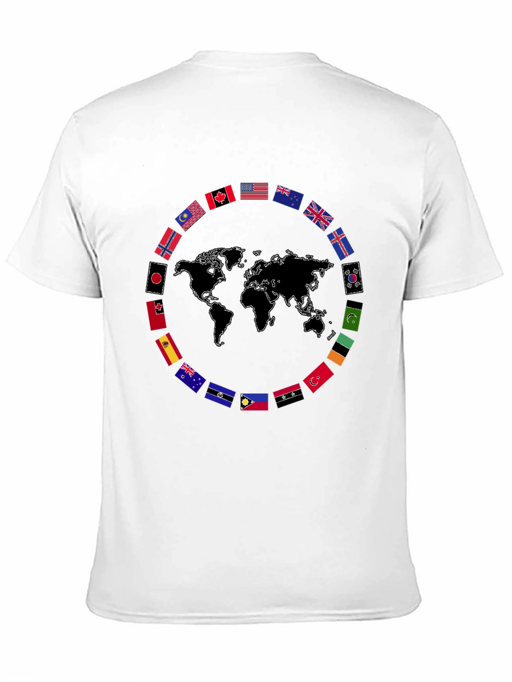 World Flags Graphic T-Shirt
