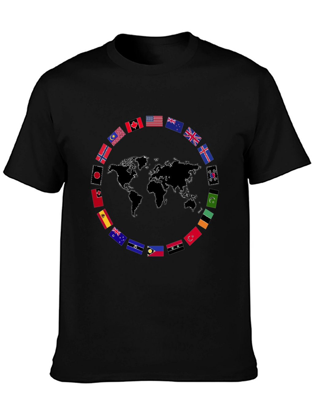 World Flags Graphic T-Shirt