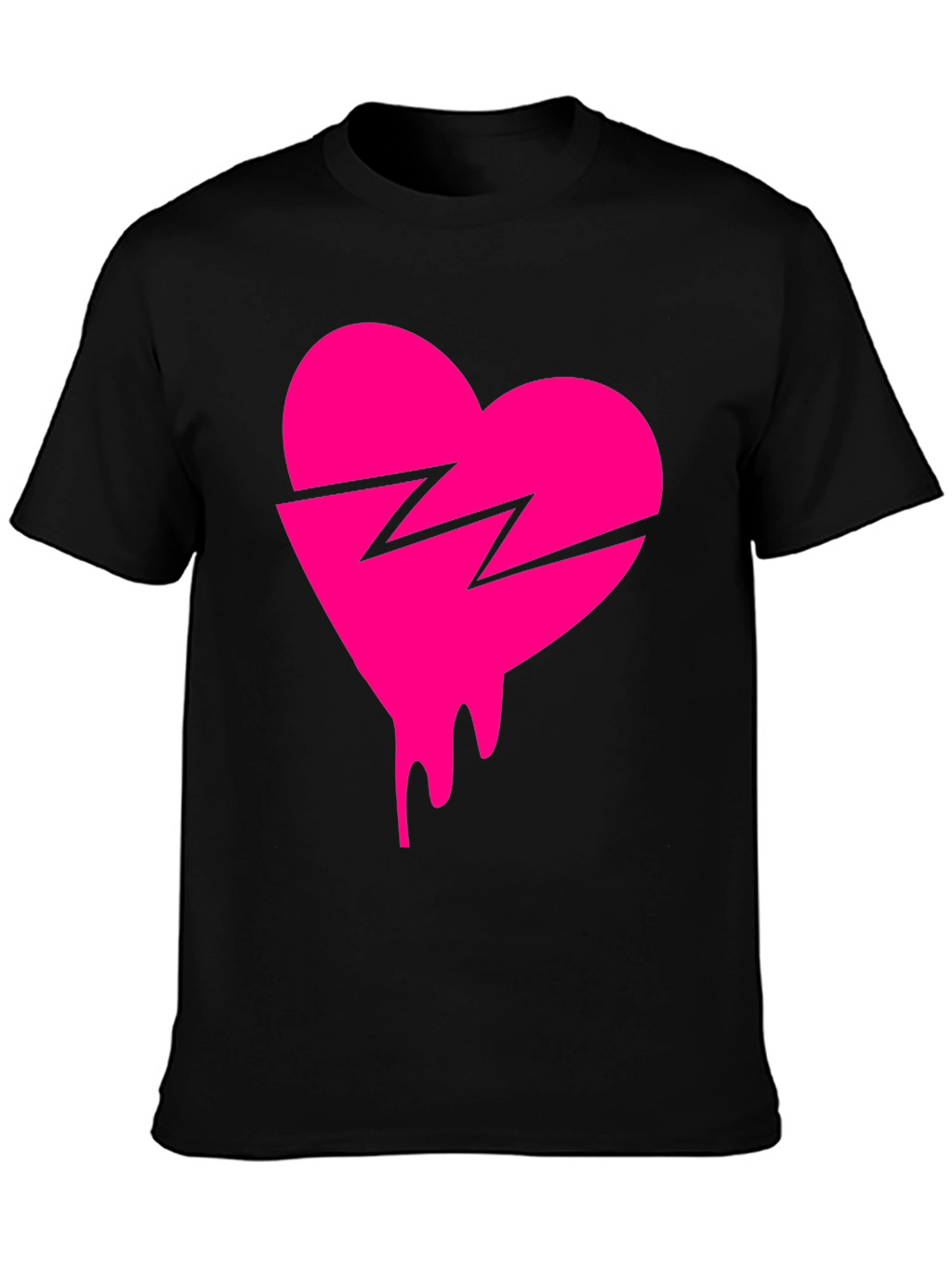 Broken Heart Drip Graphic Tee - Trendy Streetwear