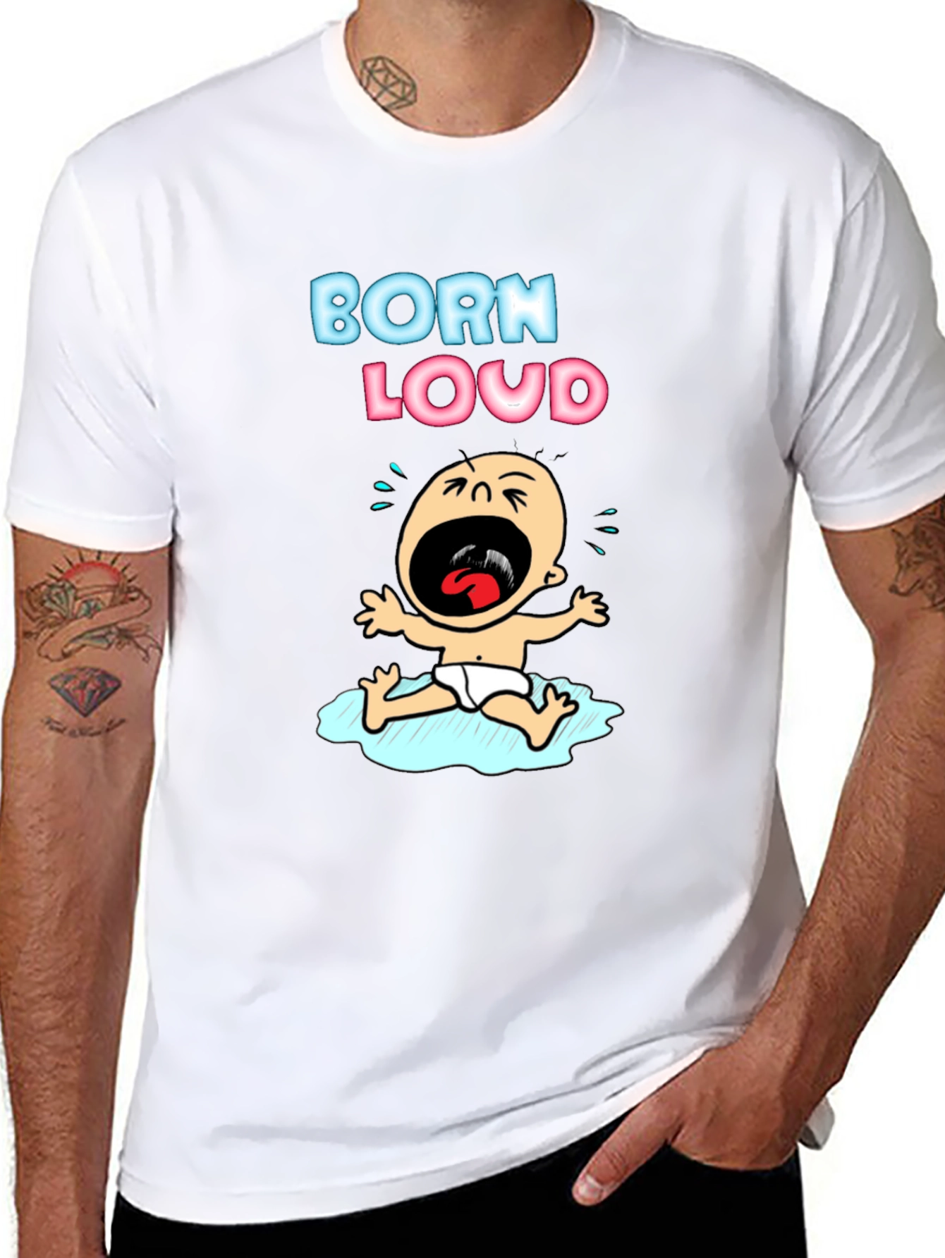 Born Loud Graphic T-Shirt - Black Cotton Tee