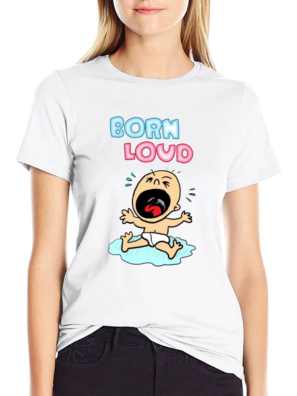 Born Loud Graphic T-Shirt - Black Cotton Tee