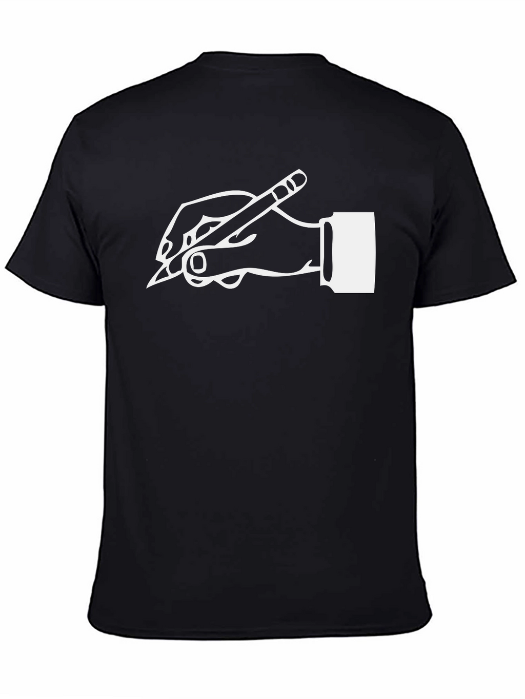 Creative Writer Graphic Tee - Hand Holding Pencil Design