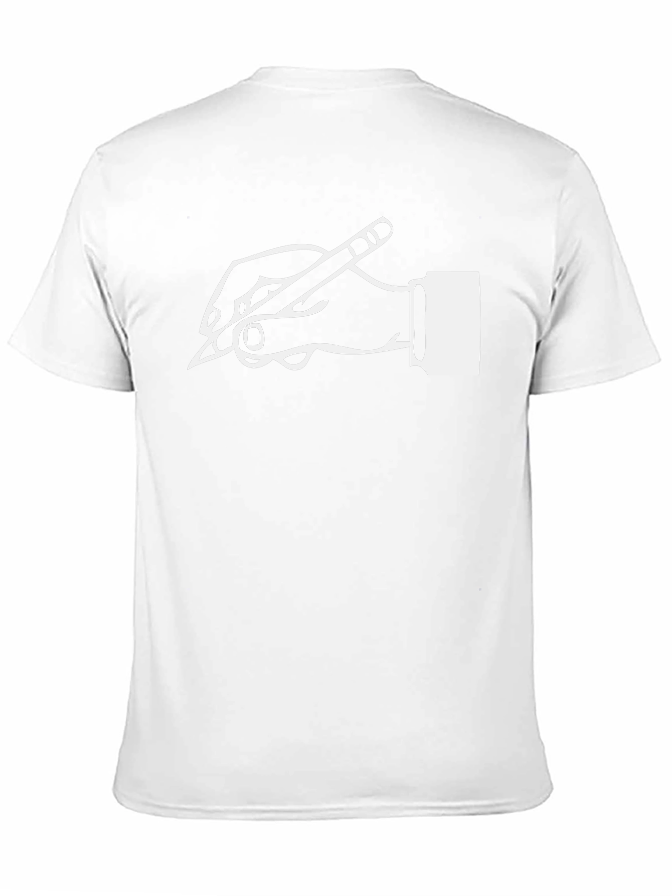Creative Writer Graphic Tee - Hand Holding Pencil Design