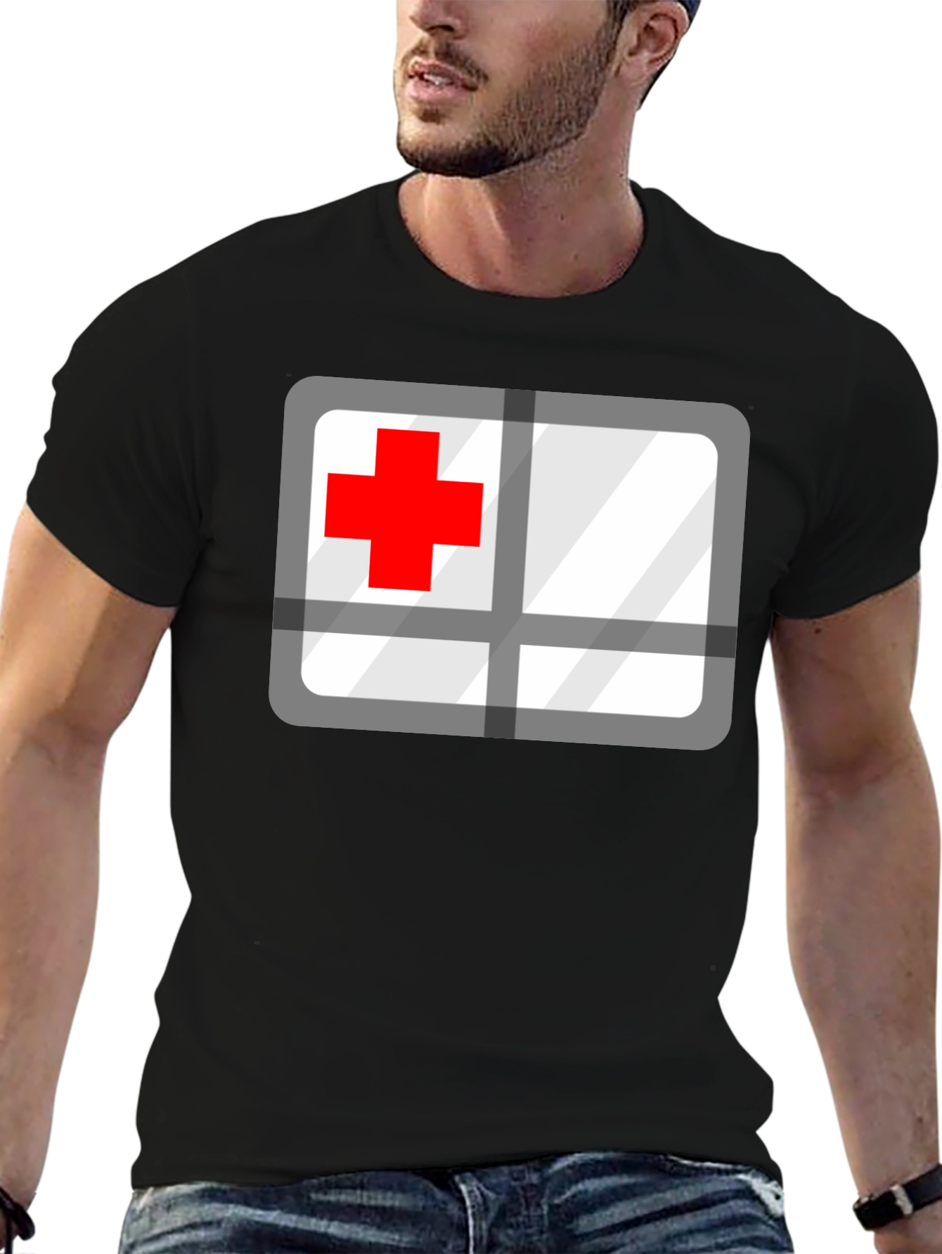 Red Cross Graphic T-Shirt - Medical Supporter Tee