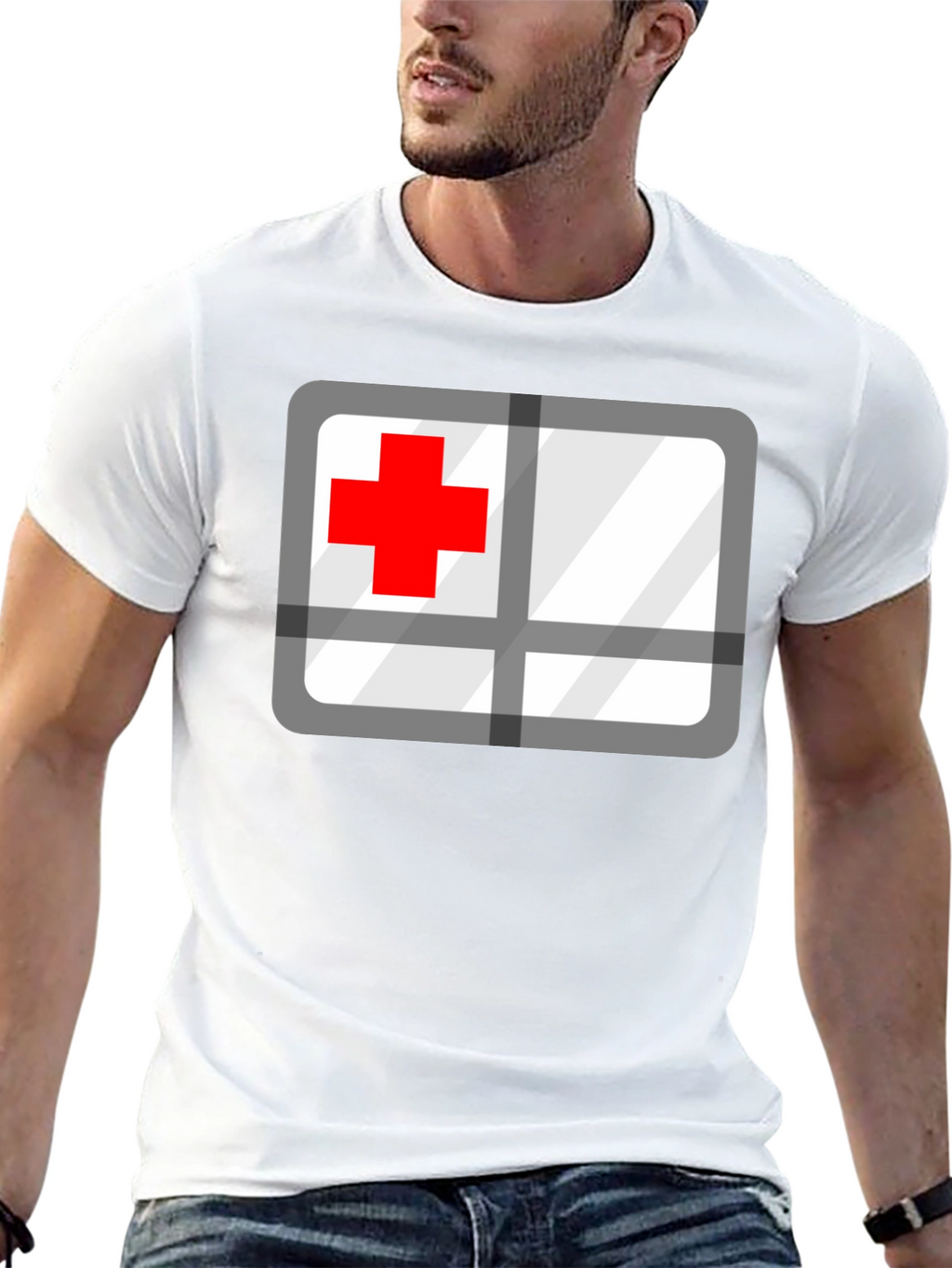 Red Cross Graphic T-Shirt - Medical Supporter Tee