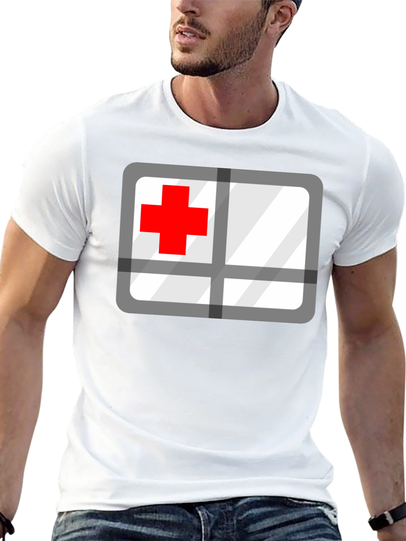 Red Cross Graphic T-Shirt - Medical Supporter Tee