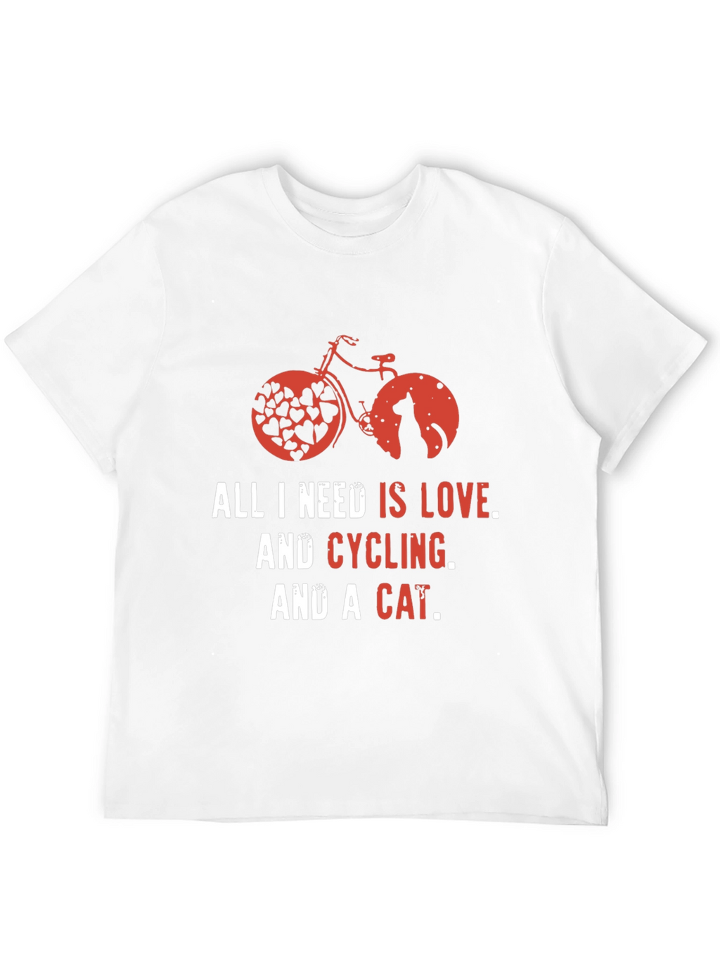 Love Cycling Cat T-Shirt -  Unisex Graphic Tee