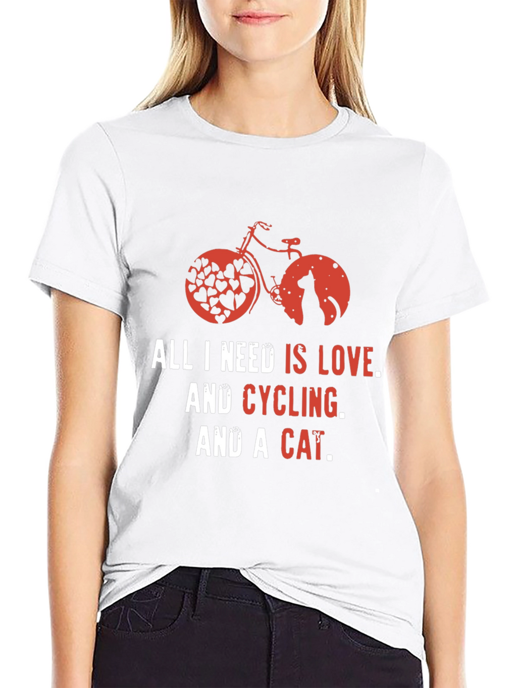 Love Cycling Cat T-Shirt -  Unisex Graphic Tee