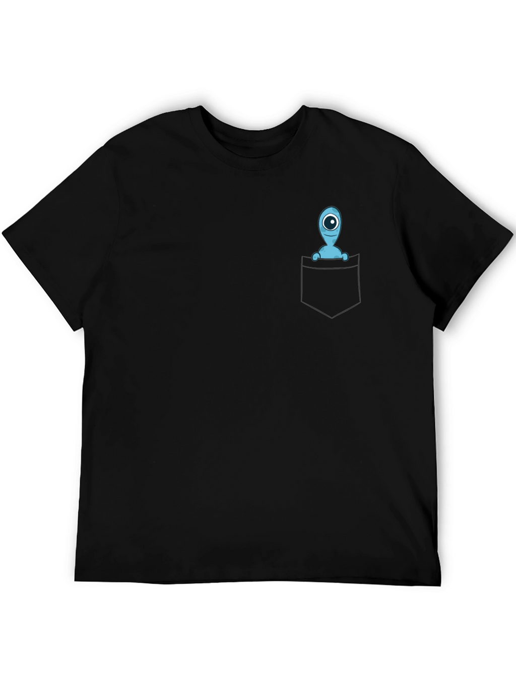 Pocket Alien Graphic Tee - Soft Cotton Blend