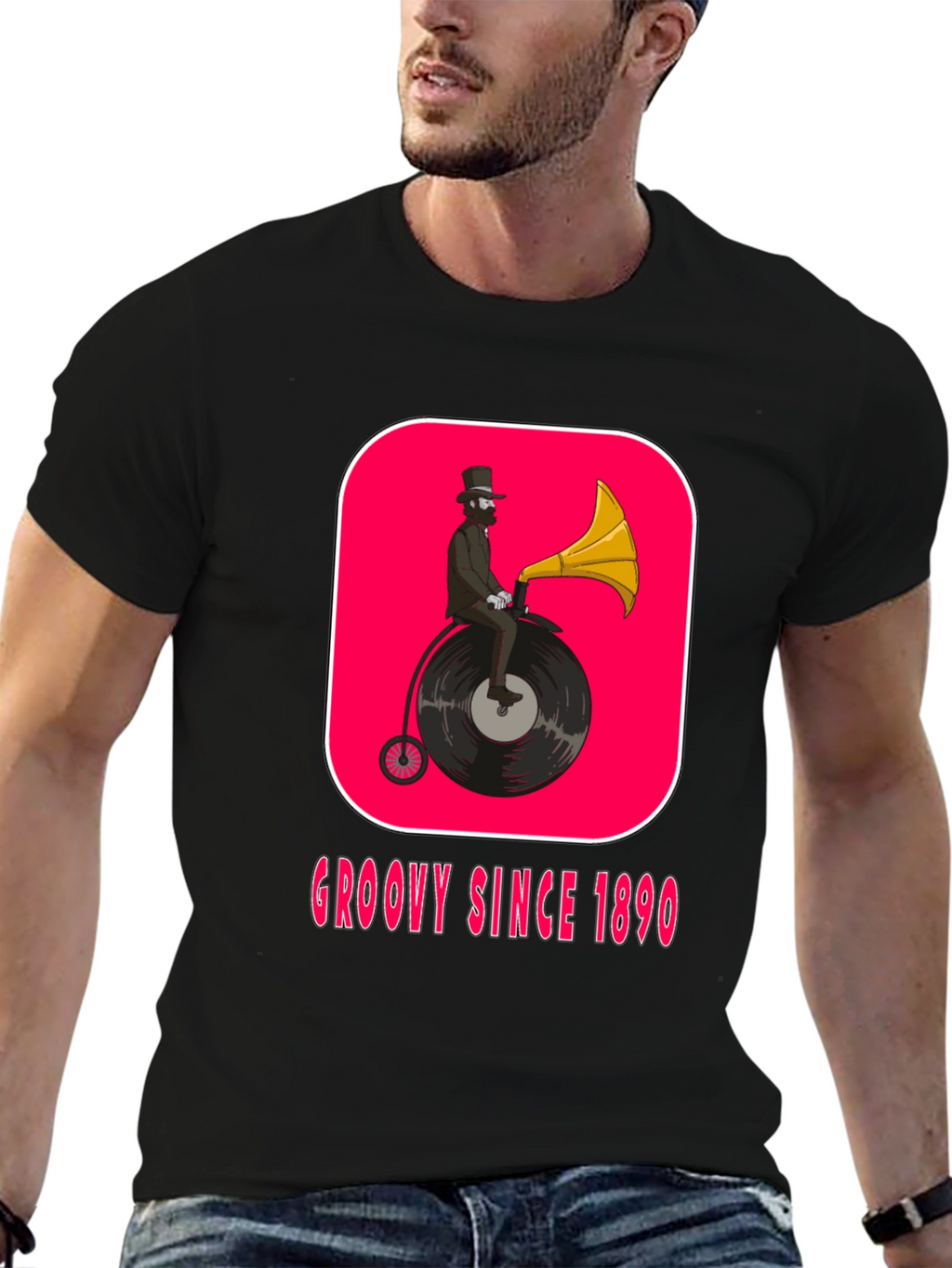 Groovy Since 1890 Black Graphic Tee