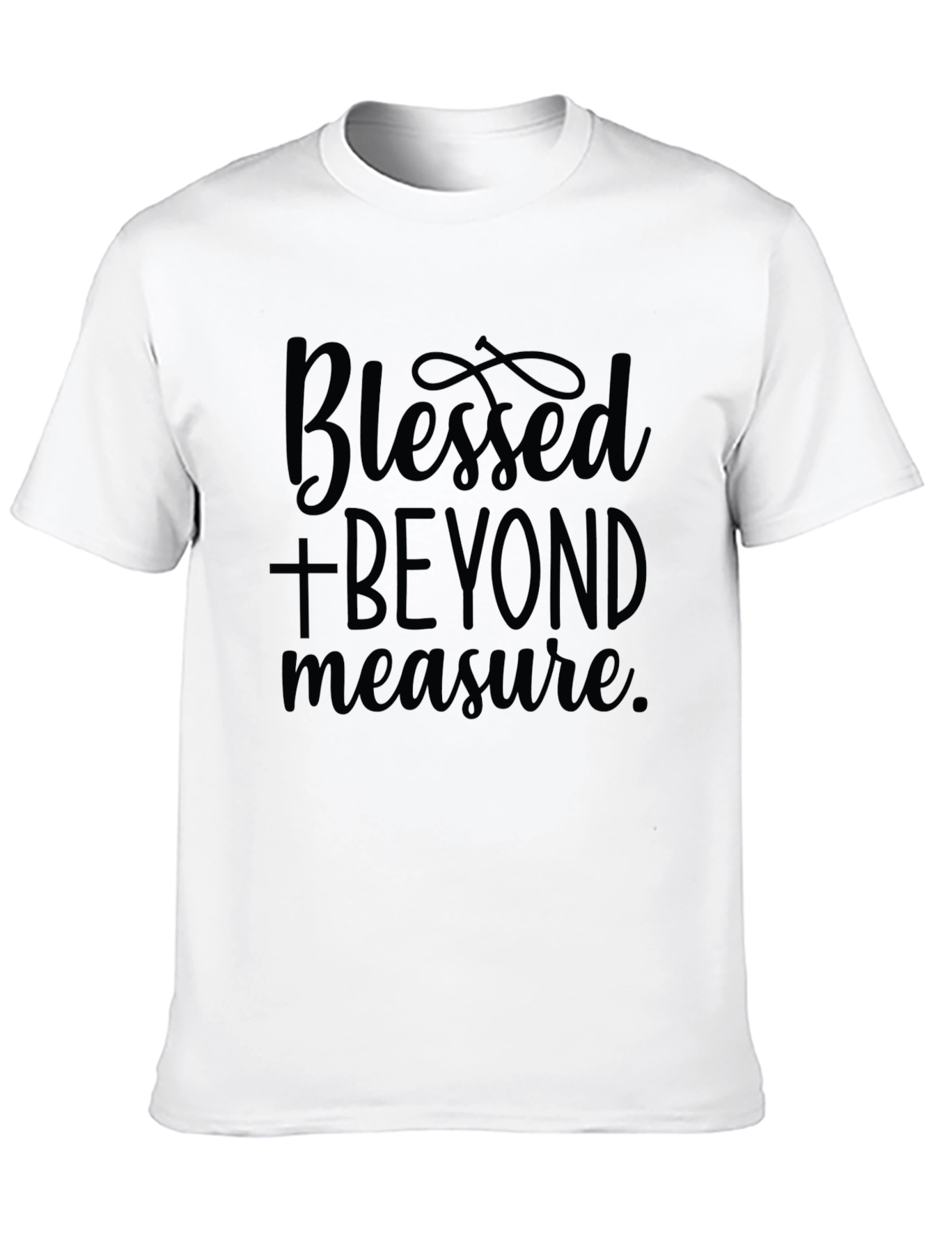 Blessed Beyond Measure Black Graphic Tee for Men
