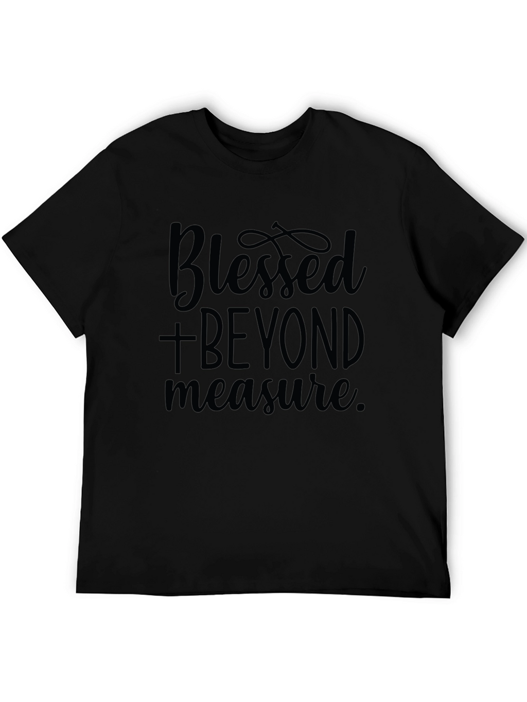 Blessed Beyond Measure Black Graphic Tee for Men