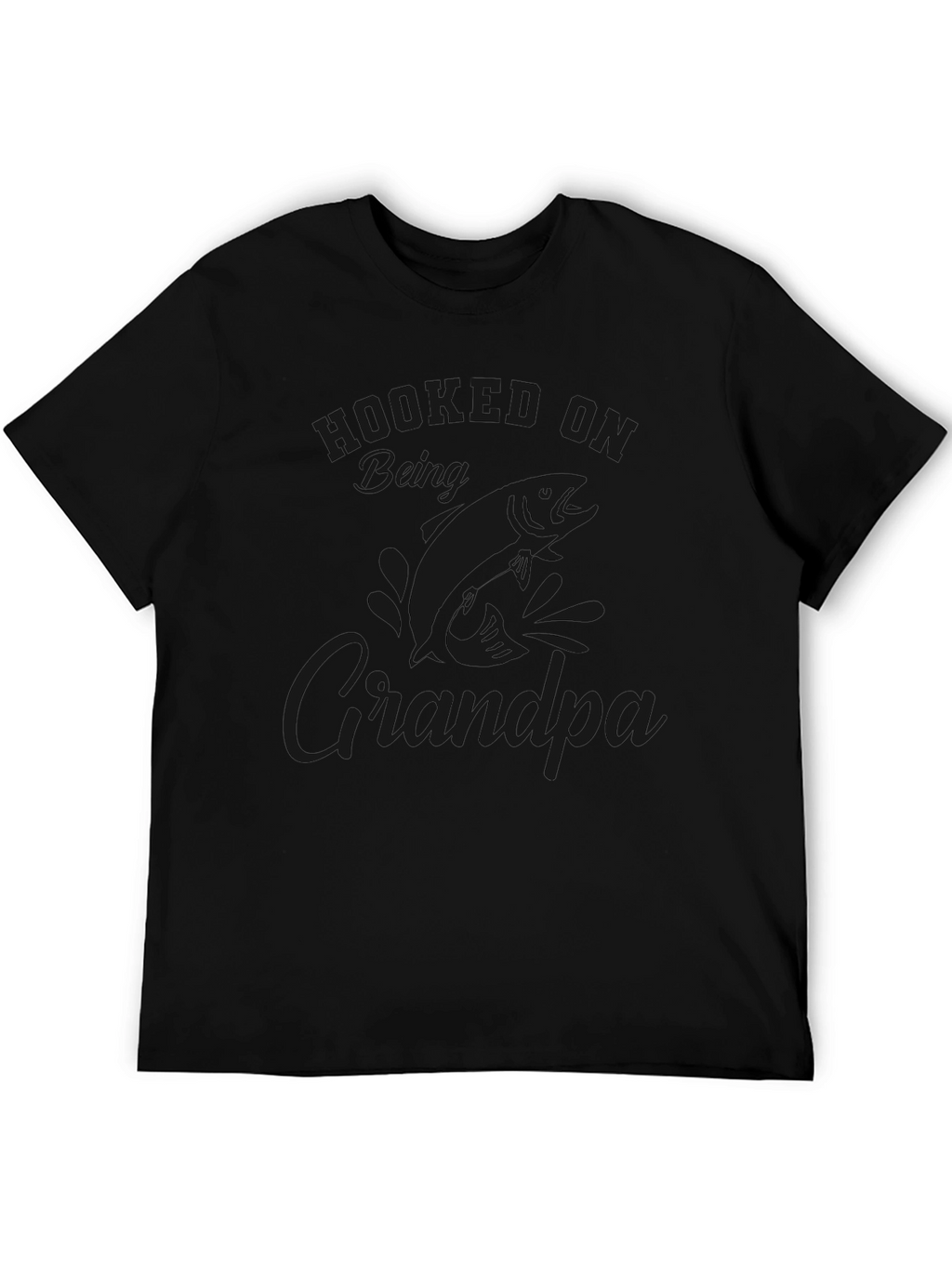 Hooked on Being Grandpa T-Shirt - Fishing Lover Gift