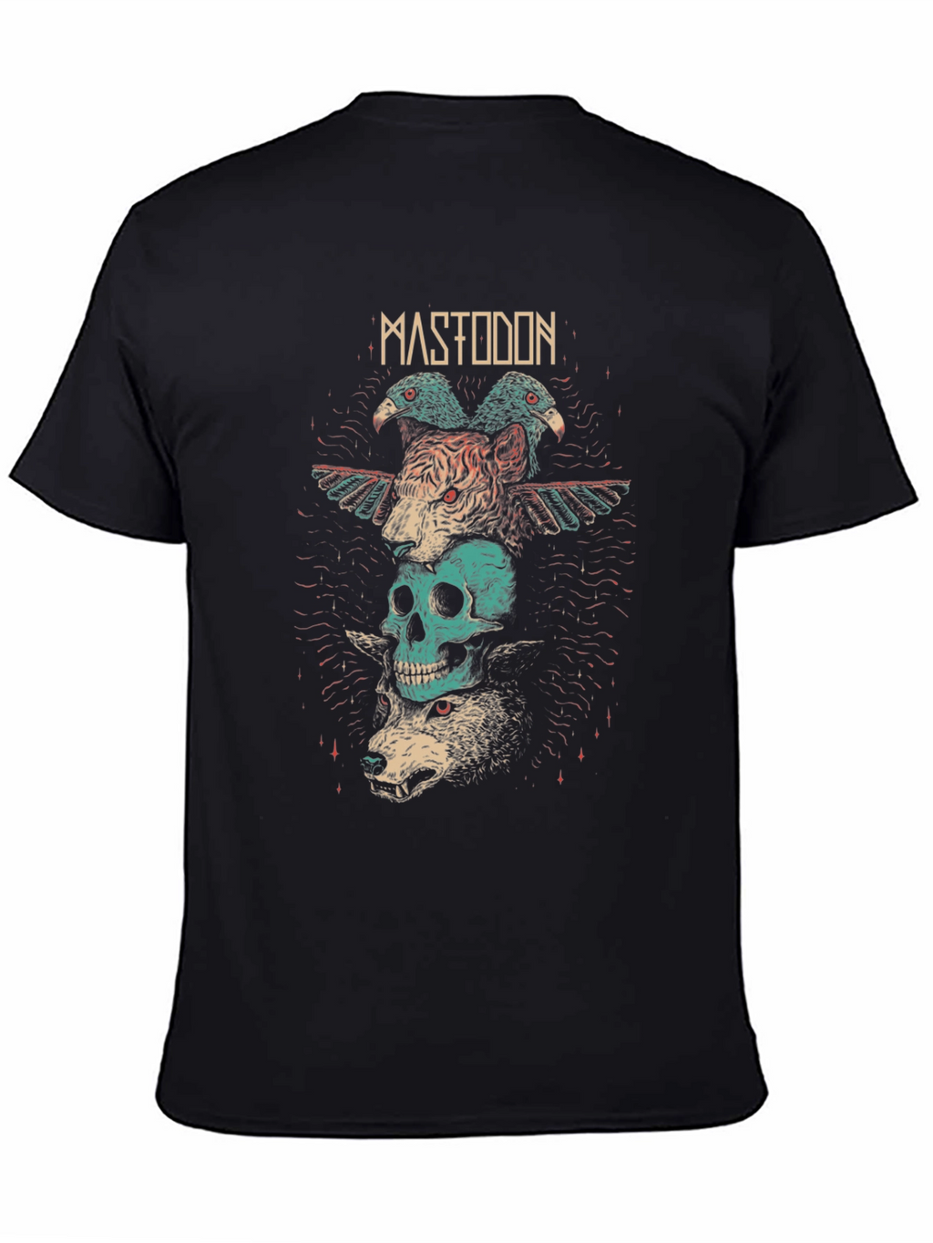 Mastodon Band Tee - Graphic Print Black T-Shirt