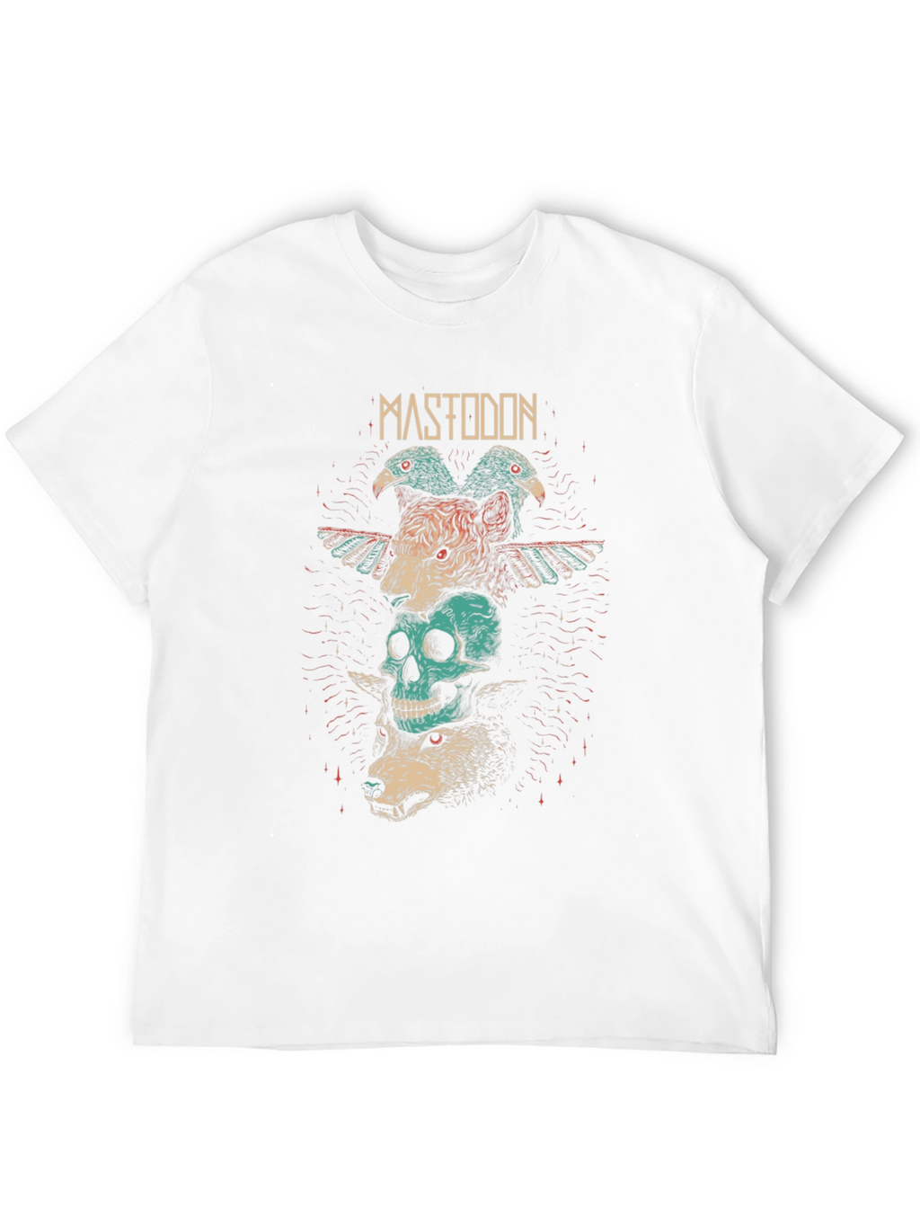 Mastodon Band Tee - Graphic Print Black T-Shirt