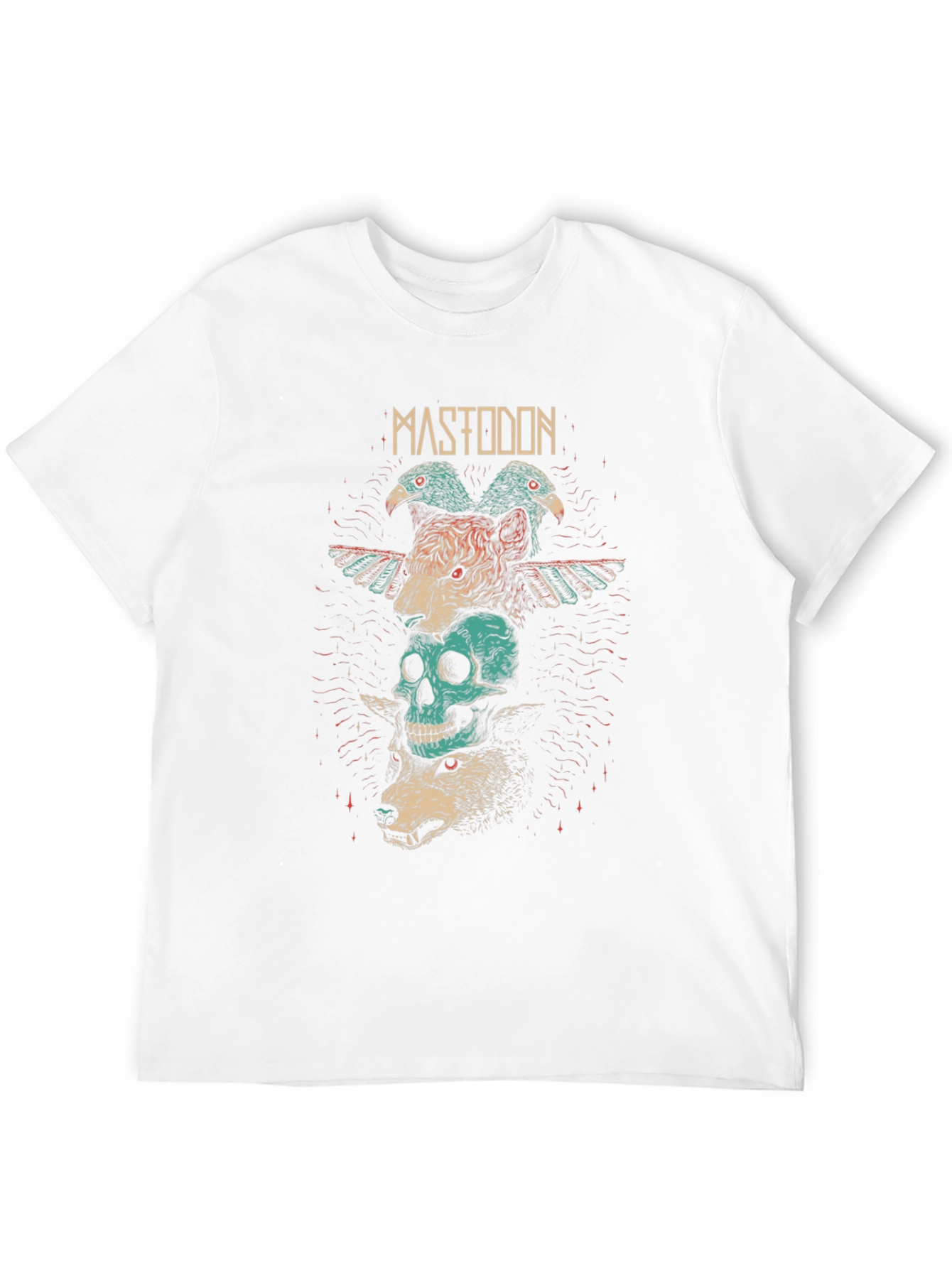 Mastodon Band Tee - Graphic Print Black T-Shirt