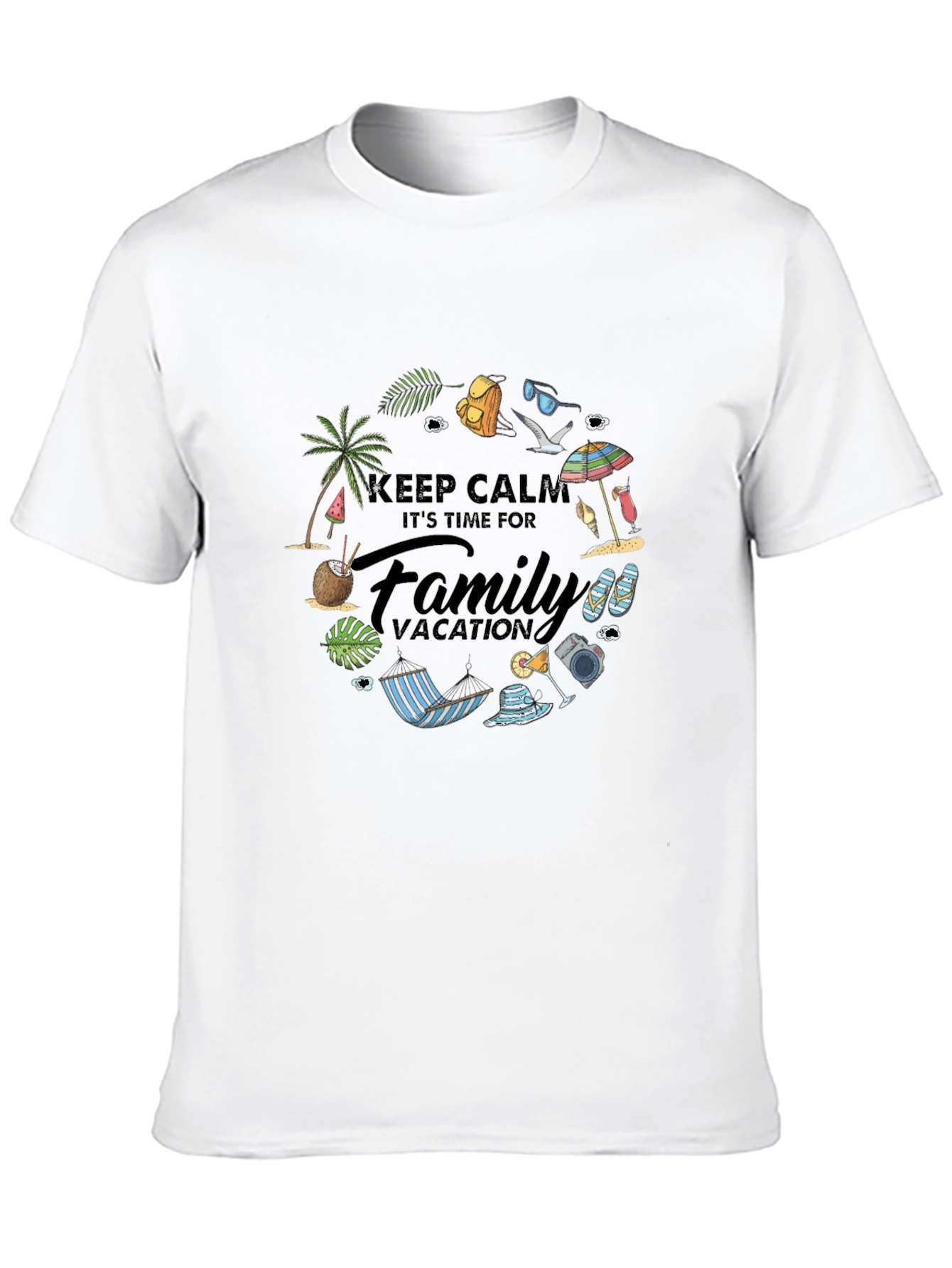 Family Vacation Graphic Tee - Black