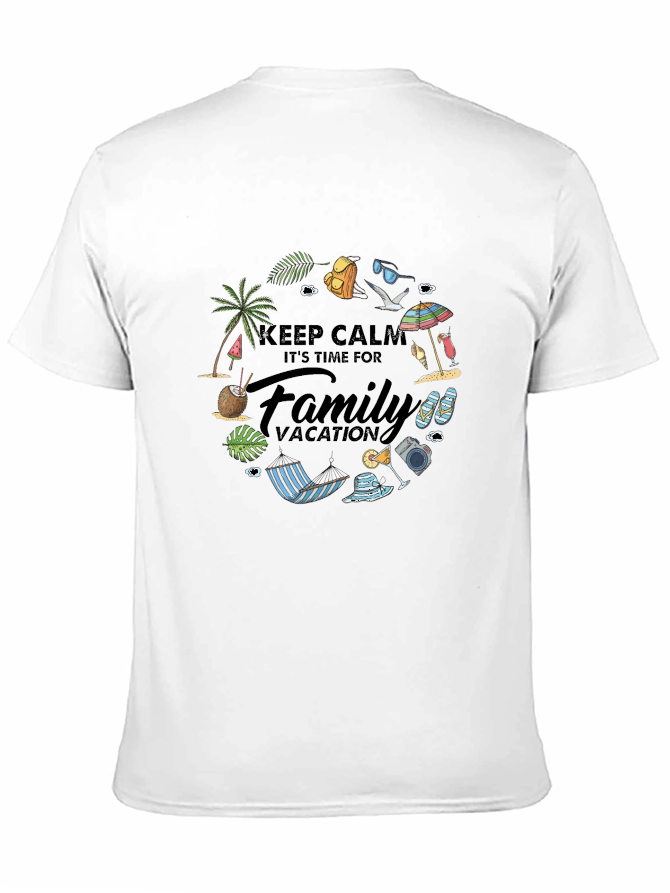 Family Vacation Graphic Tee - Black