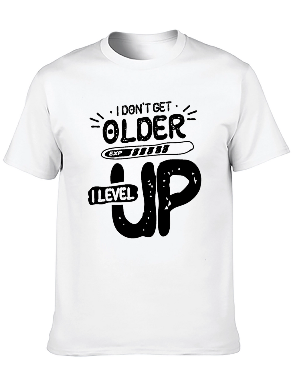 Level Up Black Graphic Tee Shirt