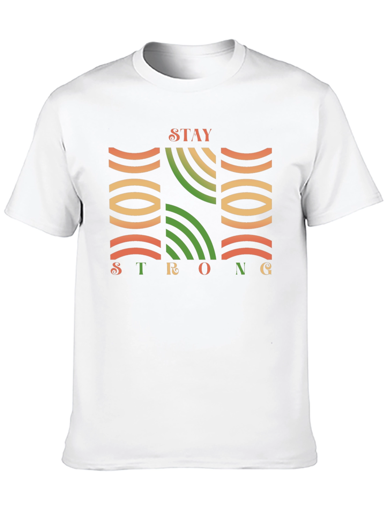 Stay Strong Graphic Print Black T-Shirt