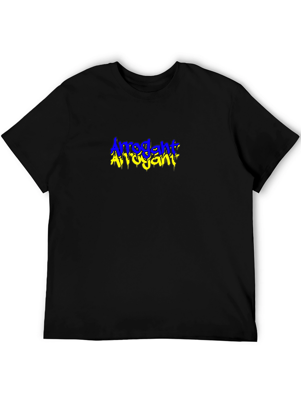 Arrogant Graphic Tee - Black Crew Neck T-Shirt
