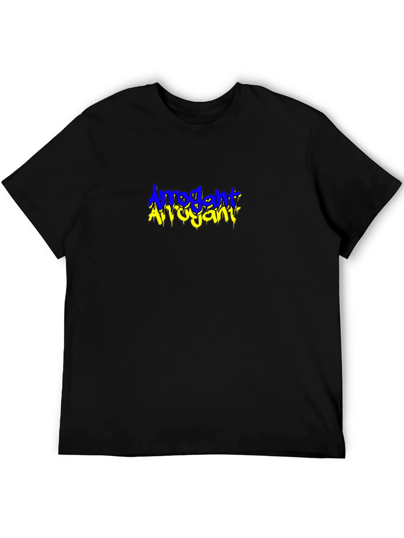 Arrogant Graphic Tee - Black Crew Neck T-Shirt