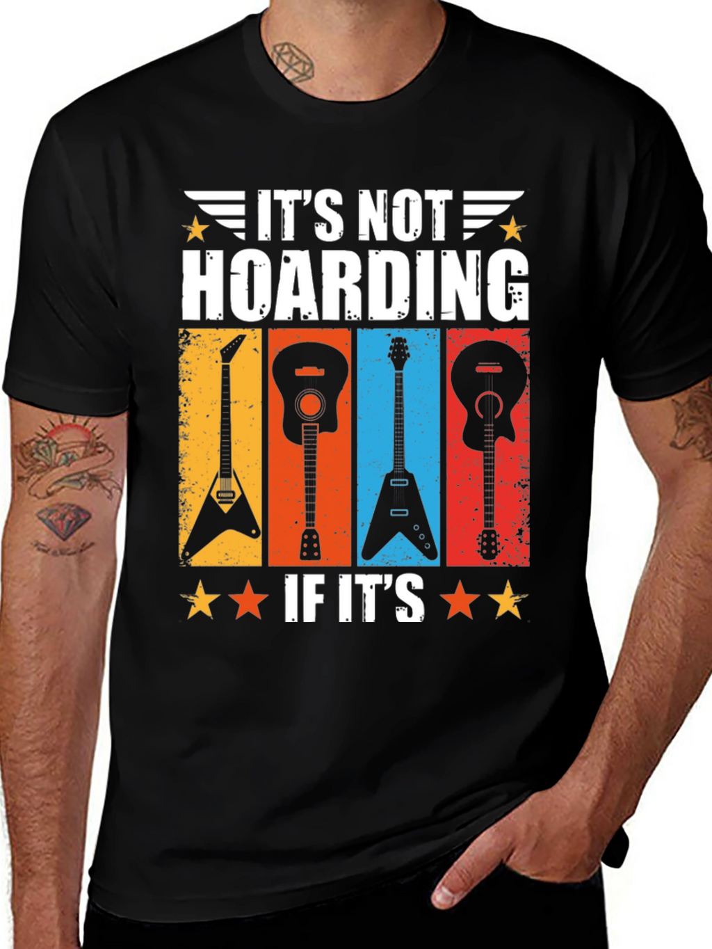 Guitar Hoarding Funny T-Shirt Rock Musician Tee
