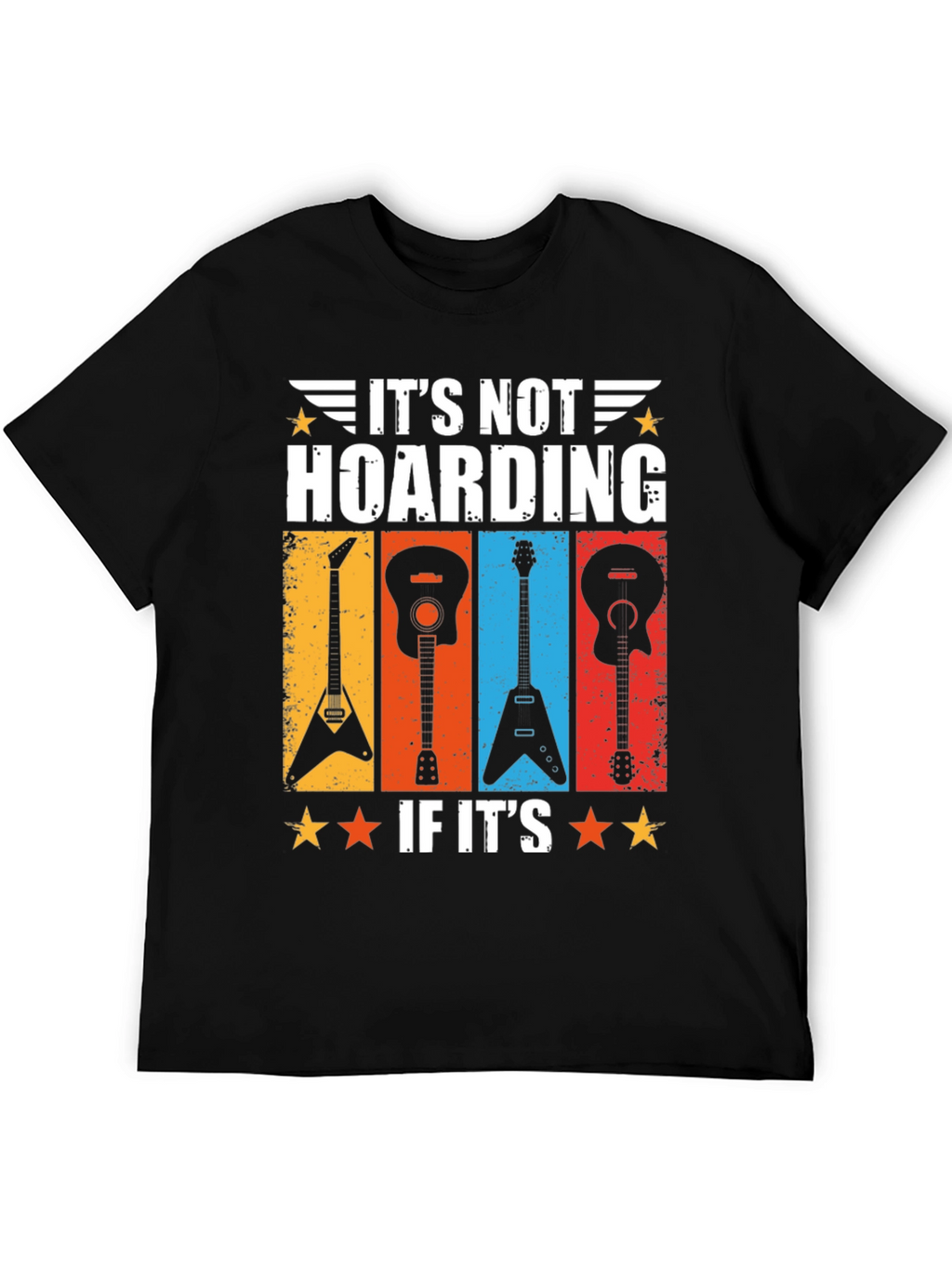Guitar Hoarding Funny T-Shirt Rock Musician Tee