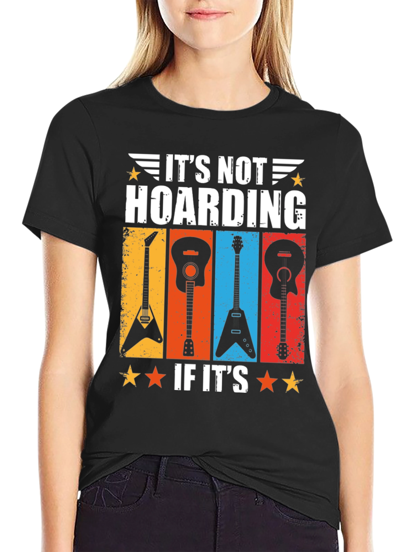 Guitar Hoarding Funny T-Shirt Rock Musician Tee
