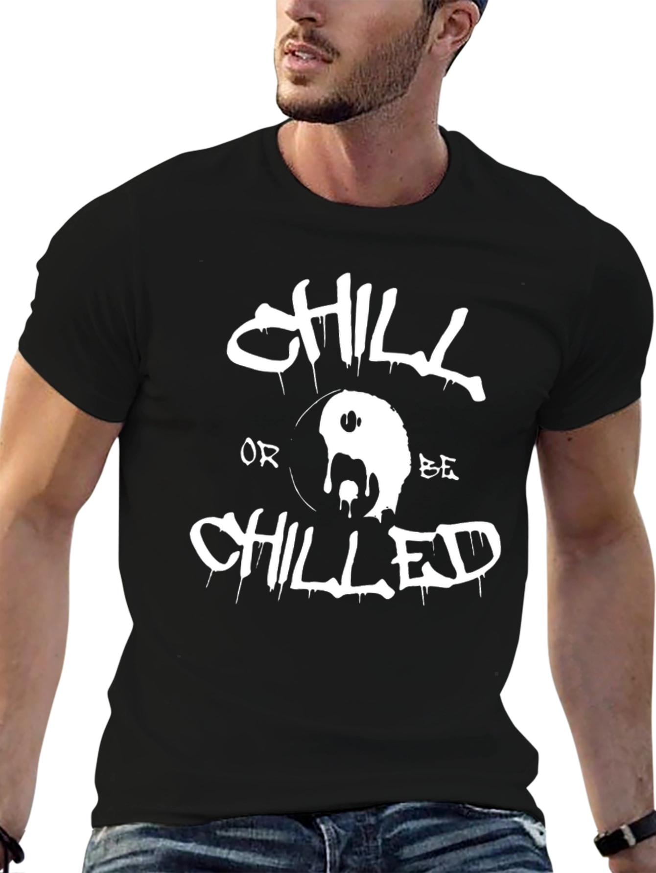 Chill or Be Chilled Graphic T-Shirt - Black