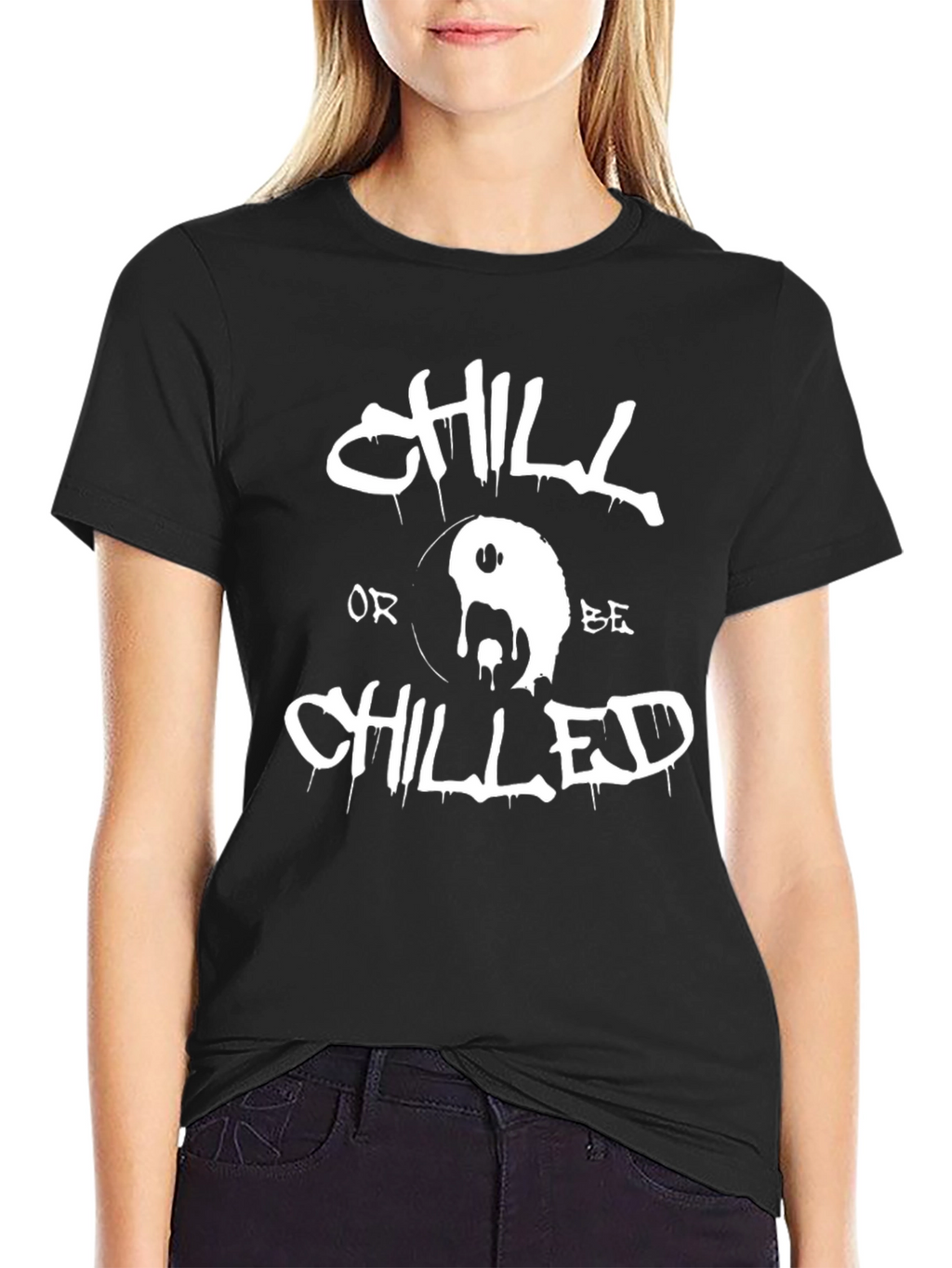 Chill or Be Chilled Graphic T-Shirt - Black